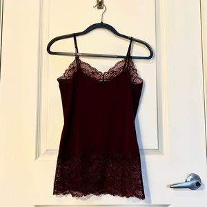 White House Black Market Maroon cami